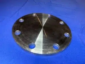 A blind flange that is made of stainless steel plate, structure includes several holes and resistance to high temperatures.